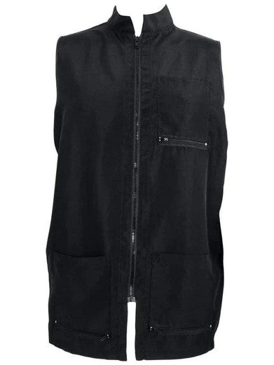 Vincent Black China Collar Vest