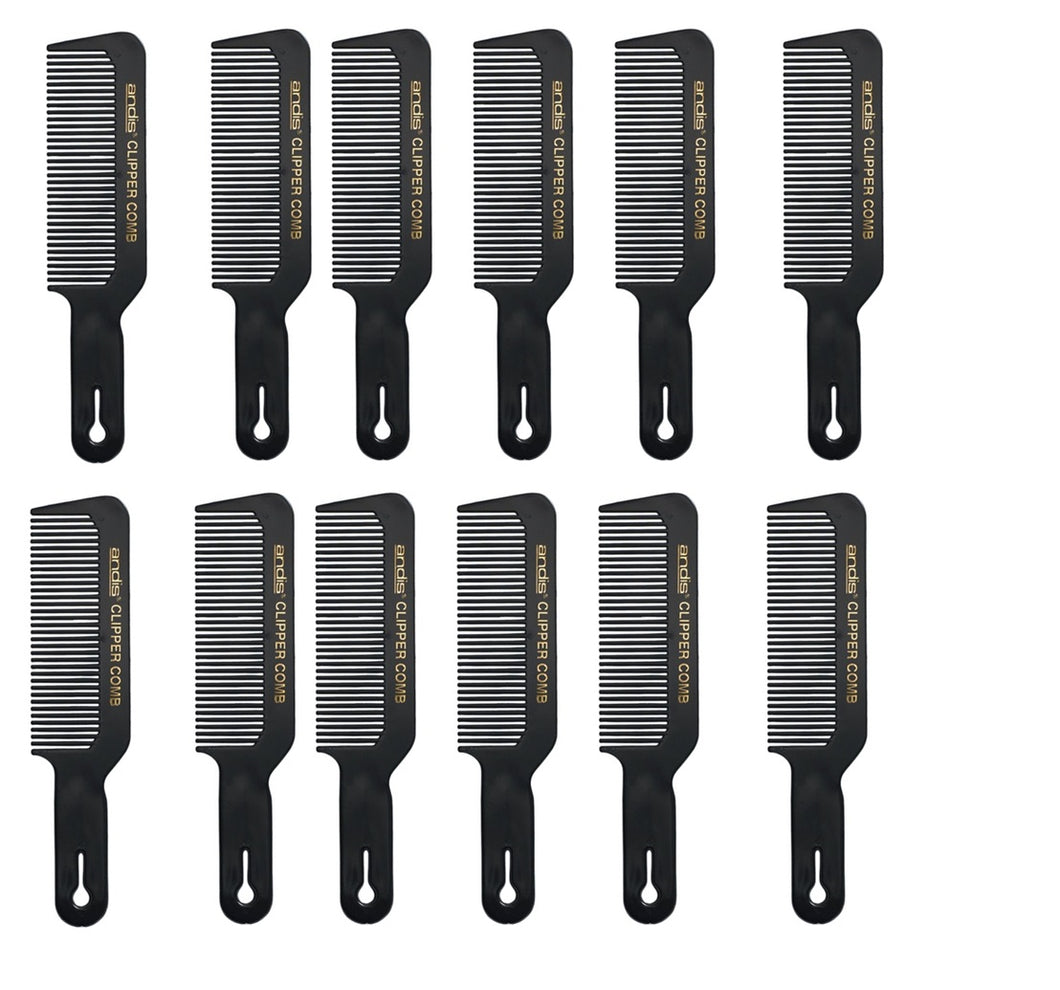 Andis Black Flat Top Comb 12pk