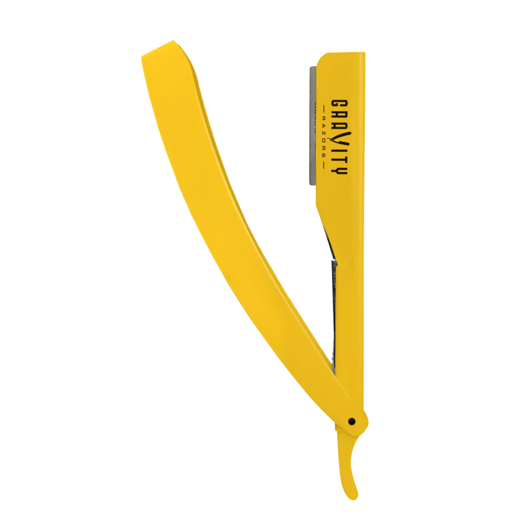 Gravity Stainless Steel Straight Razor Yellow