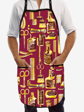 Load image into Gallery viewer, Betty Dain Vintage Barber Apron -Gold/Burgundy
