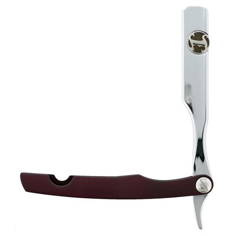 Irving Barber Company  Burgandy on Chrome Razor