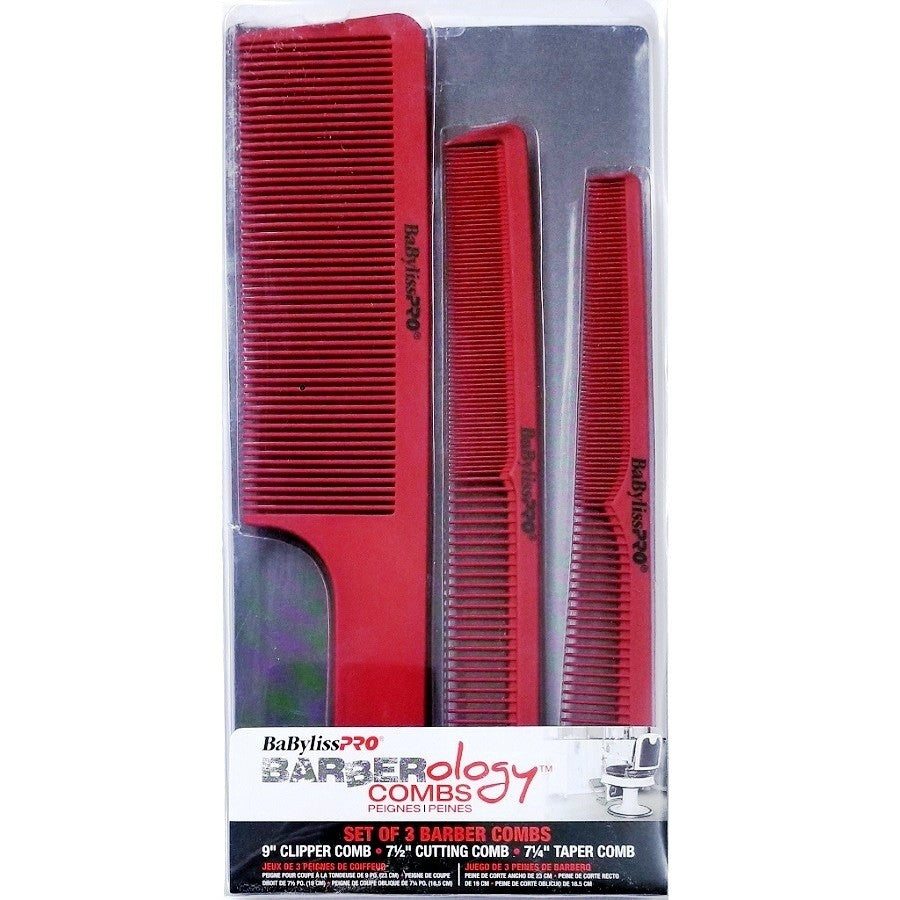 BaByliss Pro BARBERology Set of 3 Barber Combs