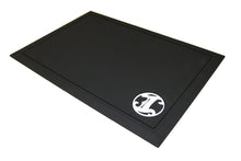 Load image into Gallery viewer, Irving Barber Company Work Station Mat Solid Black with White Logo
