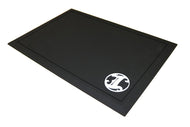 Irving Barber Company Work Station Mat Solid Black with White Logo