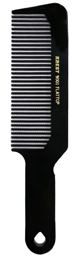 Krest Black Flat Top Comb  # 9001